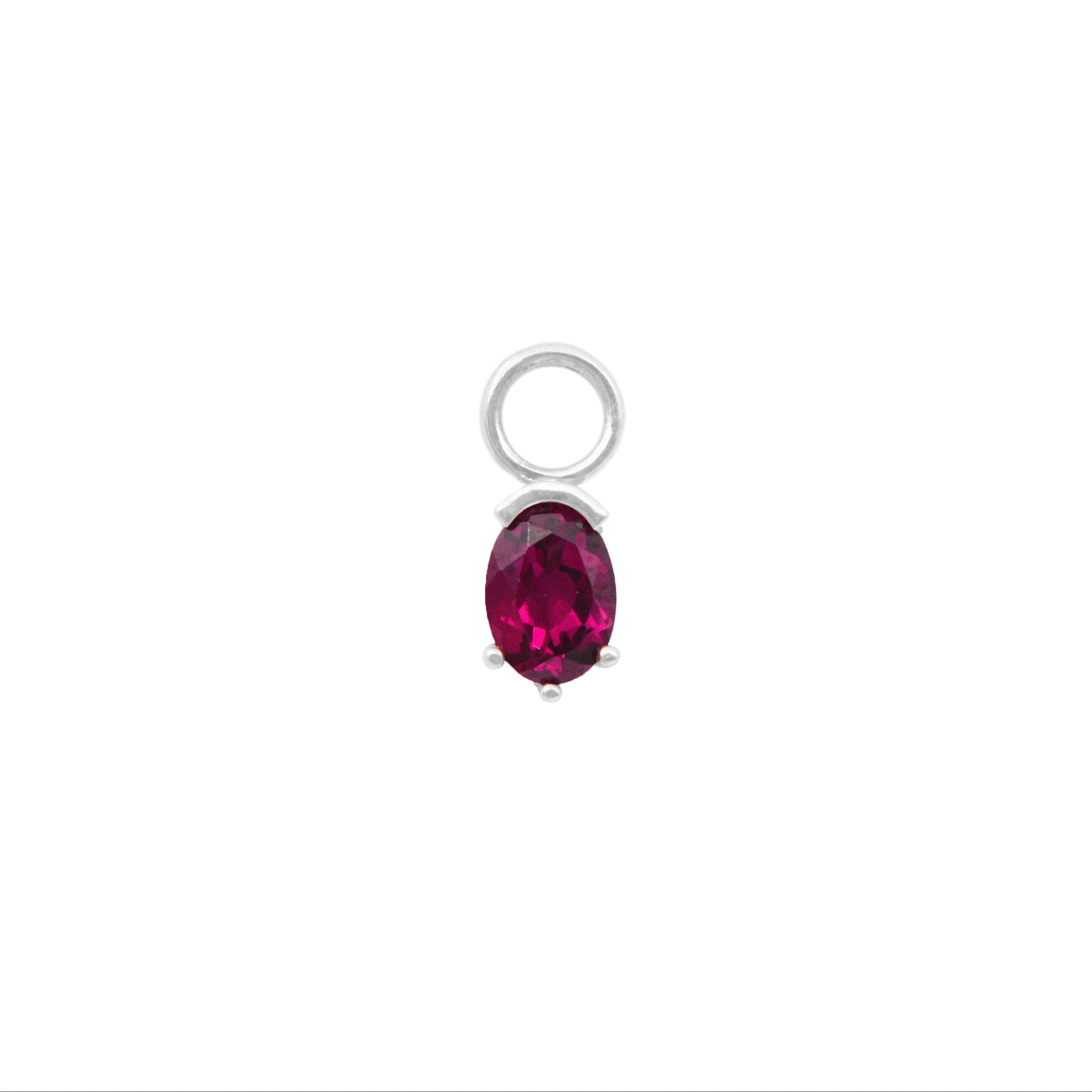 Rhodolite Garnet Juicy Gem Hoop Charm