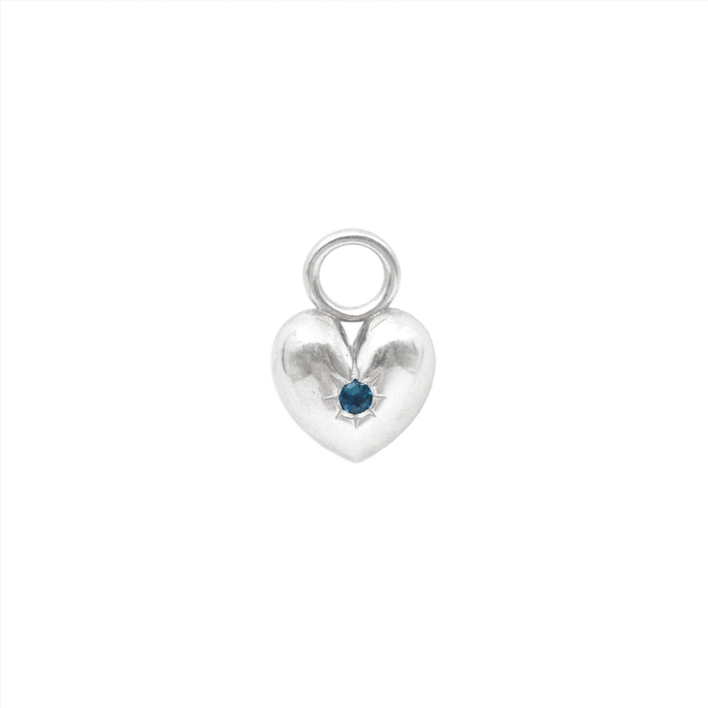 London Blue Topaz All Yours Heart Hoop Charm