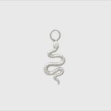 Silver Serpent Hoop Charm