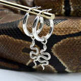 Silver Serpent Hoop Charm