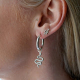 Silver Serpent Hoop Charm