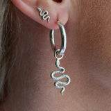 Silver Serpent Hoop Charm