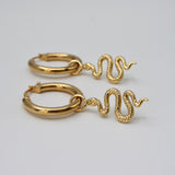 Gold Serpent Hoop Charm