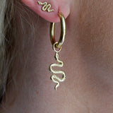 Gold Serpent Hoop Charm