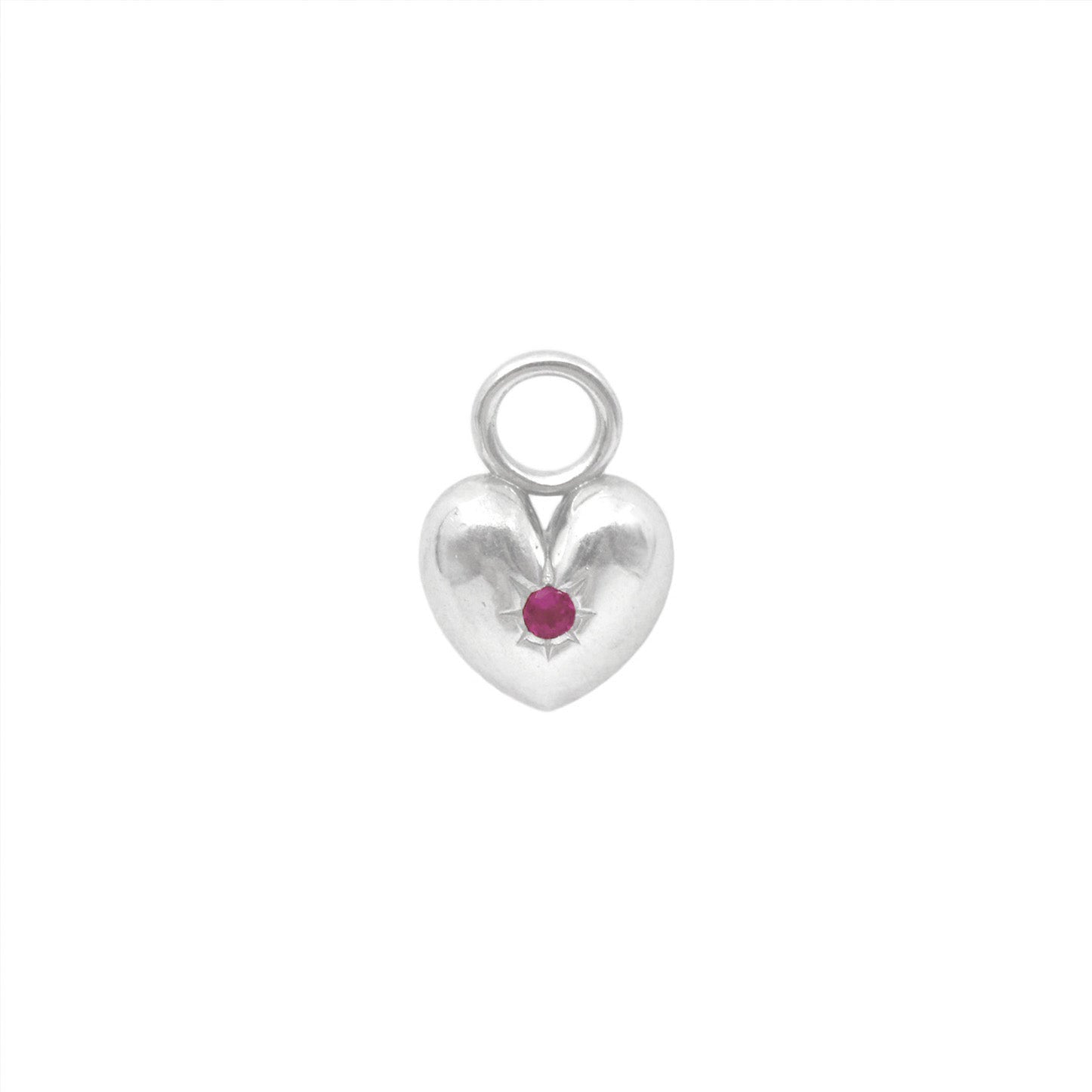 Pink Tourmaline All Yours Heart Hoop Charm