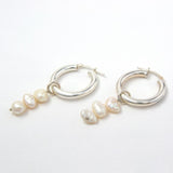 Pearl Stack Hoop Charm