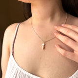 Pearl Stack Hoop Charm