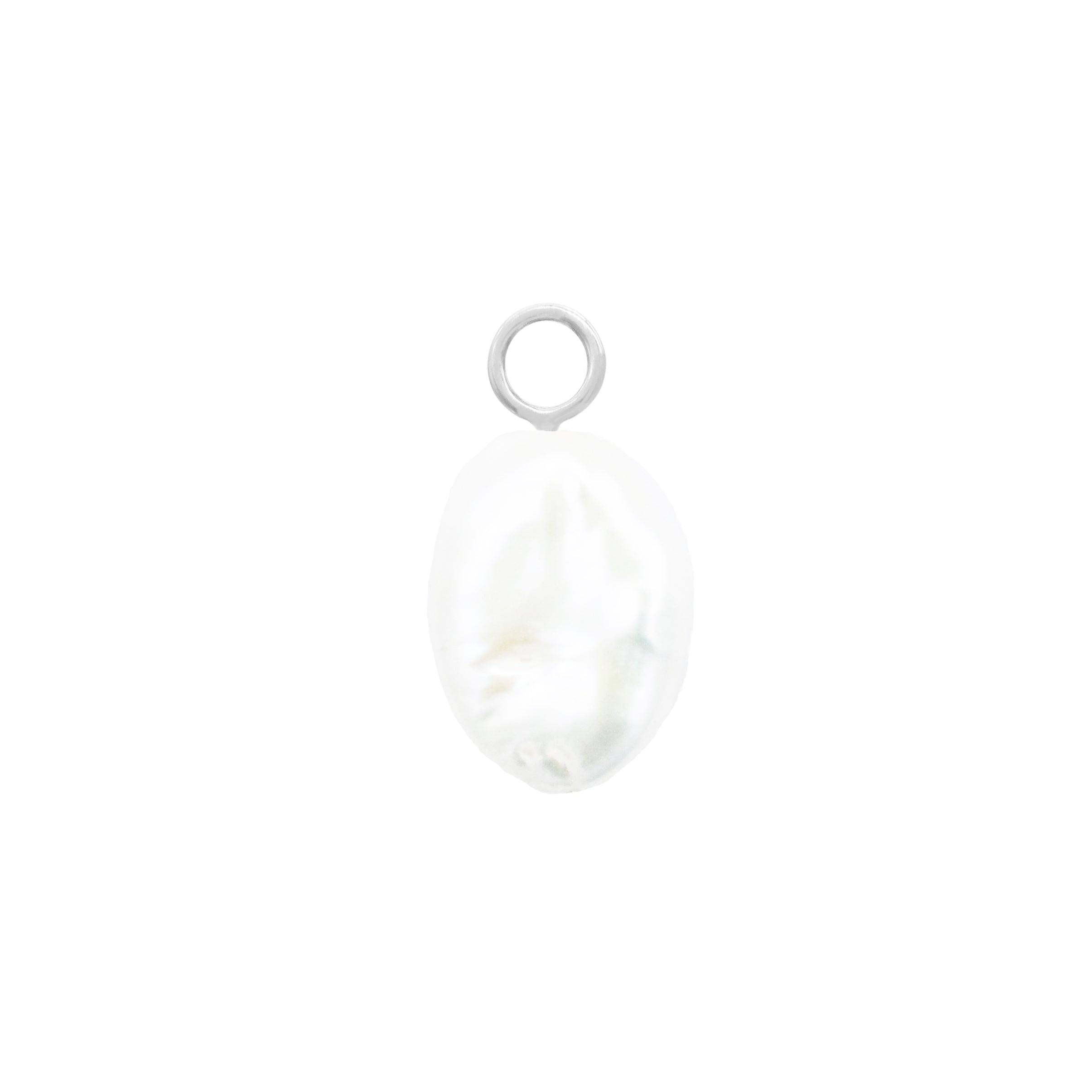 Wonky Pearl Hoop Charm