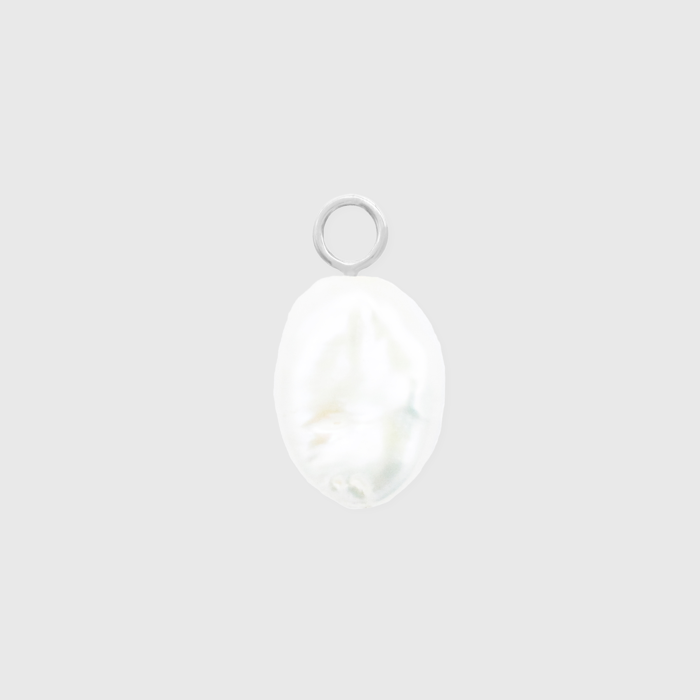 Wonky Pearl Hoop Charm