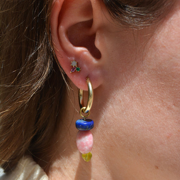 Cobalt Crush Hoop Charm