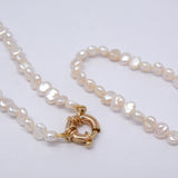 Gold Pearly Charm Necklace