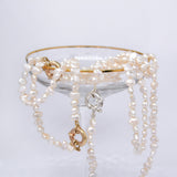 Gold Pearly Charm Necklace