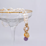Gold Pearly Charm Necklace