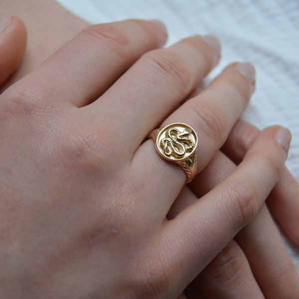 Snake Safari Signet Ring