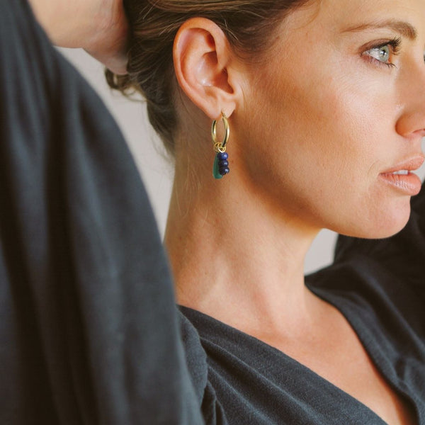Lazuli Stack Hoop Charm