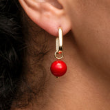 Shell Coral Hoop Charm