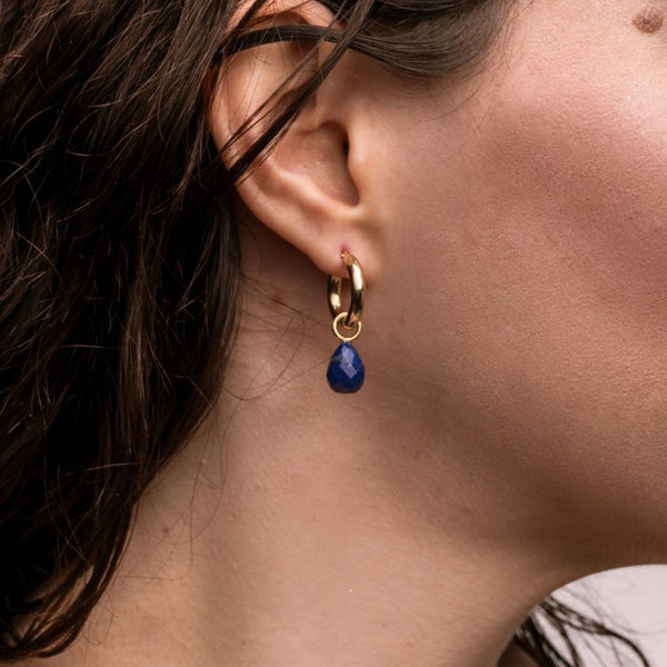 Lazuli Pear Hoop Charm