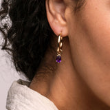 Amethyst Juicy Gem Hoop Charm
