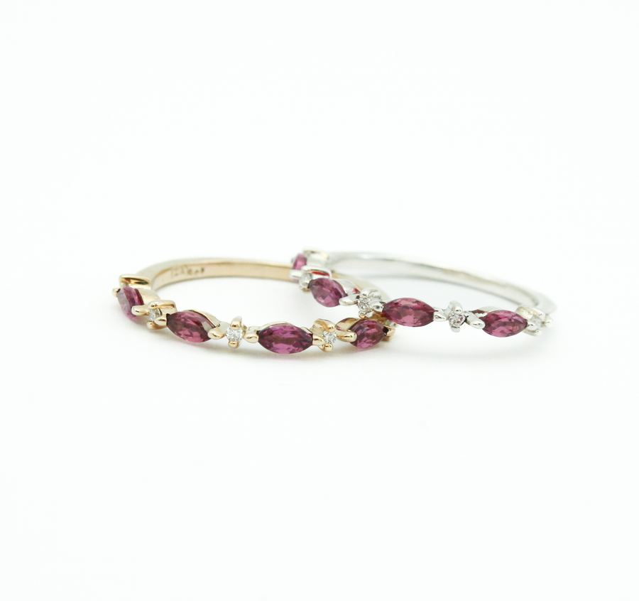 Marquise cut hot sale garnet ring