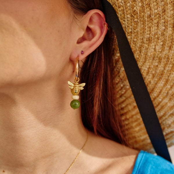 Queen Bee Hoop Charm
