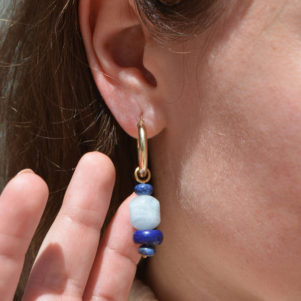 Atlantic Blues Hoop Charm