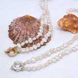 Gold Pearly Charm Necklace