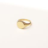 Ladies Round Signet Ring
