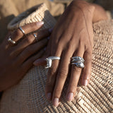 Tiny Beetle Eternity Ring