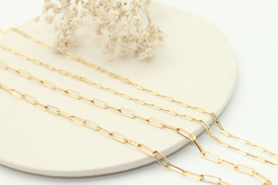 9k Gold Paperclip Chain