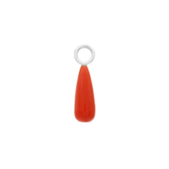 Baby Coral Drop Hoop Charm