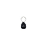 Black Onyx Pear Hoop Charm