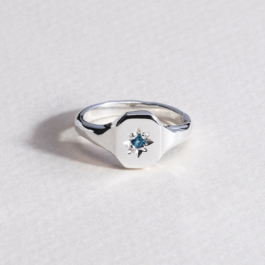 Silver Dearest Signet Ring