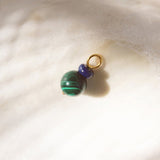 Lazuli & Malachite Hoop Charm