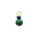 Lazuli & Malachite Hoop Charm