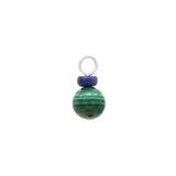 Lazuli & Malachite Hoop Charm