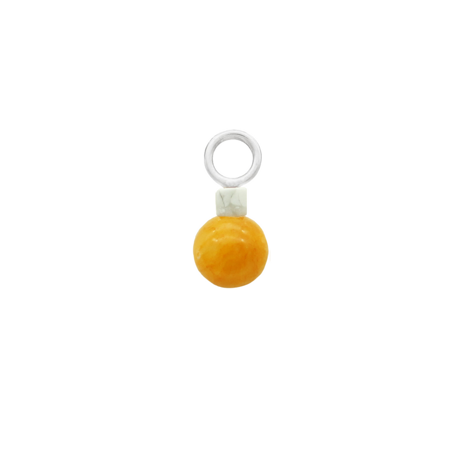 Howlite & Mango Jade Hoop Charm
