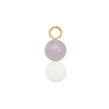 Lavender & White Jade Hoop Charm