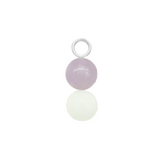 Lavender & White Jade Hoop Charm